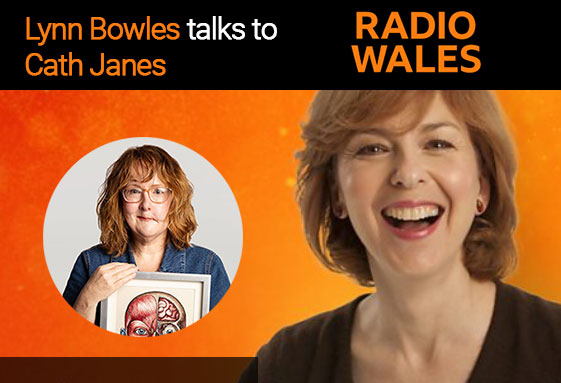 Lynn Bowles from BBC Radio Wales interviews  Welsh hand embroidery artist Cath Janes about her work